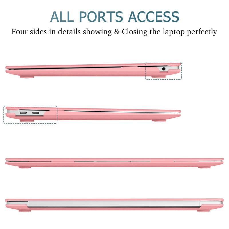 May Chen Compatible with New MacBook Air 13 inch Case 2021 2020 2019 2018 Release, Plastic Hard Shell with Keyboard Case for MacBook Air 13 inch with Retina Dispaly Fits Touch ID, Matte Pink - Image 4